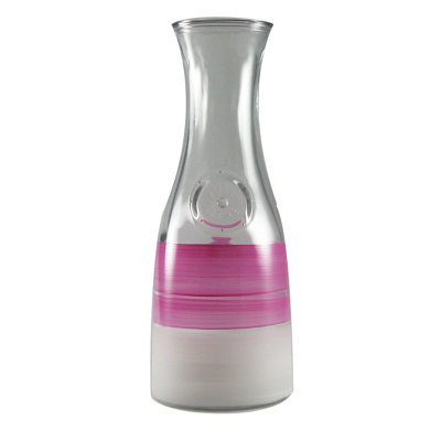 Cottage Retro Stripe 33 fl. oz. Glass 1 - Piece Beverage Dispenser Pitcher Set