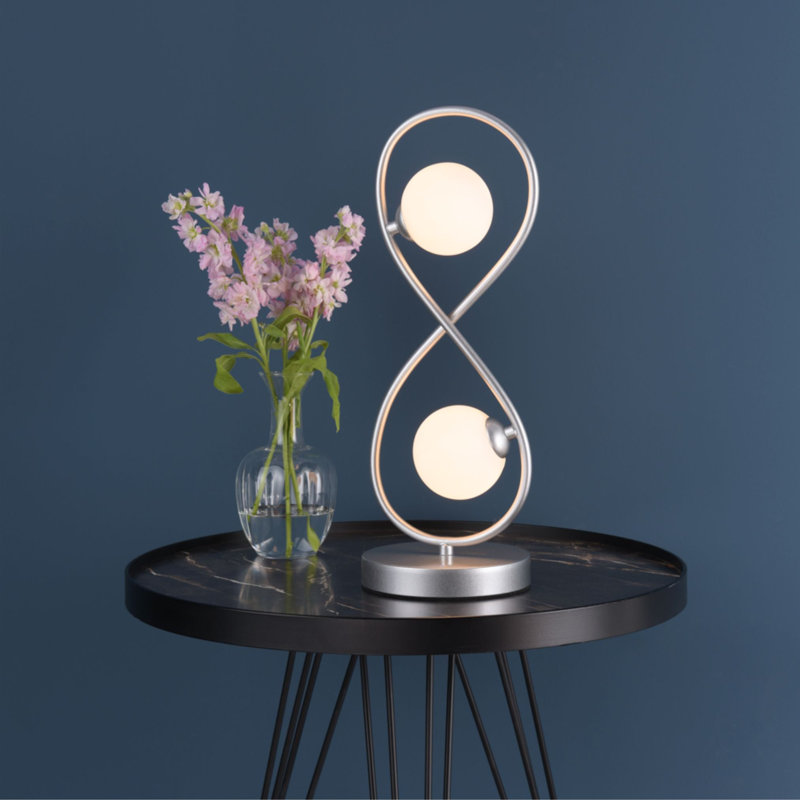 Metal Table Lamp, Silver