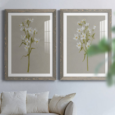 «White Field Flowers I», ensemble de 2 cadres photo