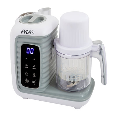 EVLA'S Double Baby Food Maker Food Processor w/ 2 Baskets, Blender, Grinder, Steamer, Cooks, Blends -  EV-BW-800EWD