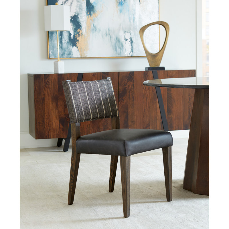 Chaise d'appoint rembourrée à dossier, Noir