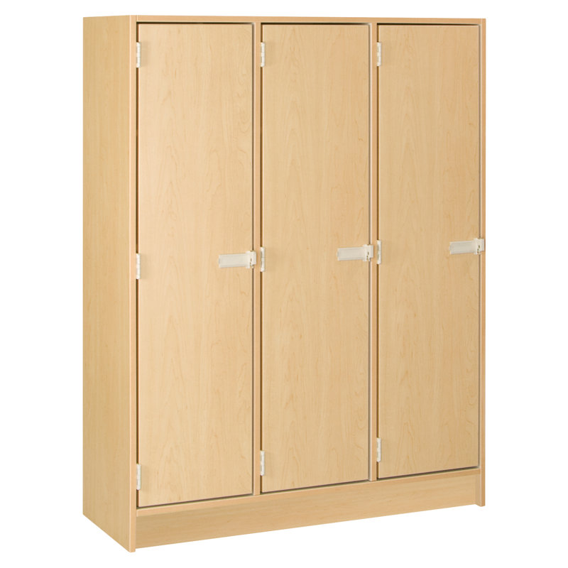 Casier de vestiaire 3 sections 45 po, Rouge tulipe