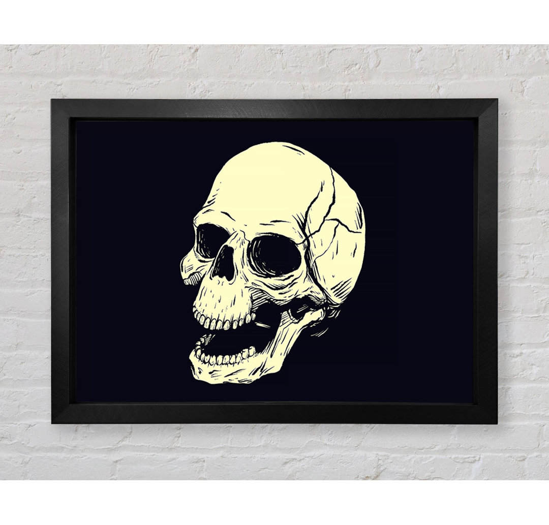 Gerahmtes Leinwandbild Laughing Skull