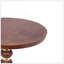 Table de bout ronde en bois de manguier, miel et or
