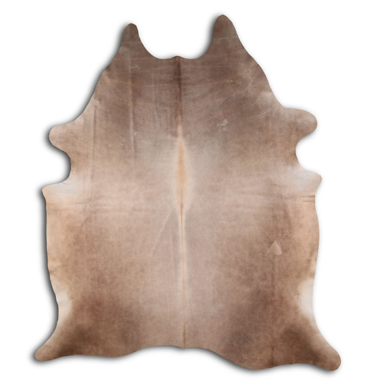 One-of-a-Kind Hand-Knotted 180cm x 235cm Cowhide Area Rug in Brown