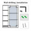 Miroir de salle de bain moderne avec tablette multifonctionnelle, miroir de salle de bain avec cadre