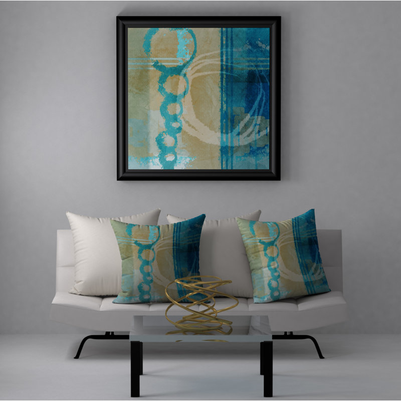 Abstract Throw Pillow, 24" H x 24" W