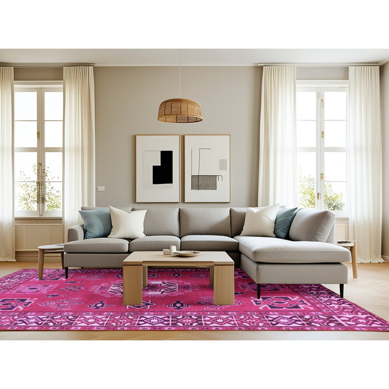 Geometric Indoor Rug, Rectangle 8' x 12'