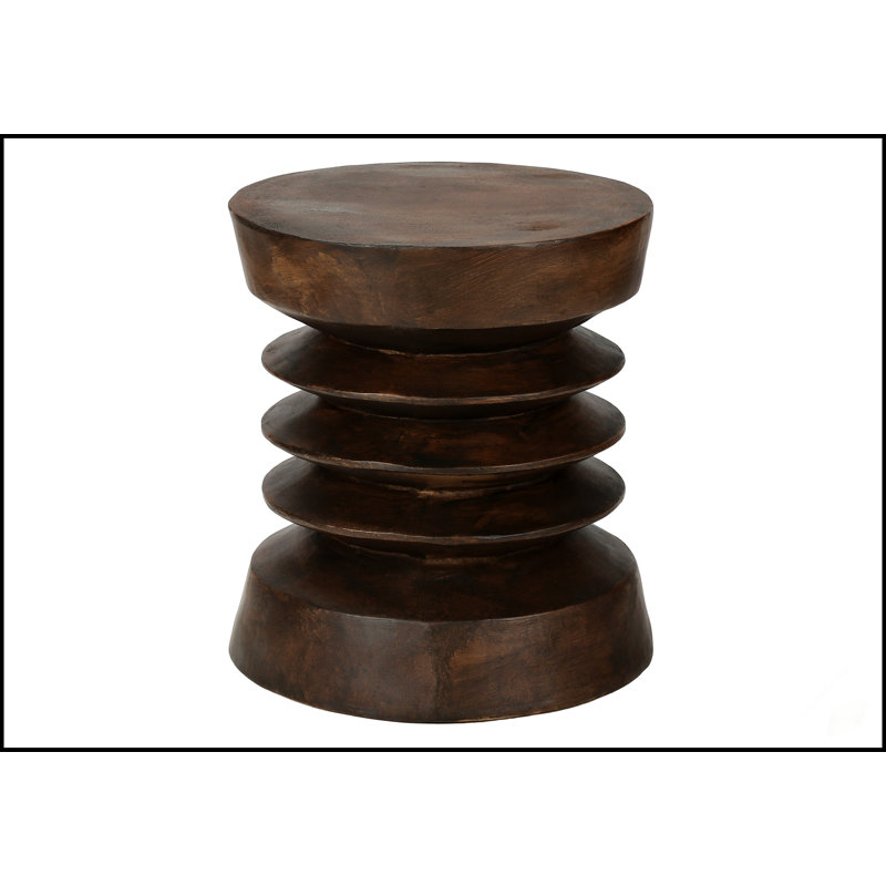 Table d'appoint ronde moderne avec conception à ressorts, résistante aux intempéries pour une utilisation intérieure et extérieure, compacte et élégante