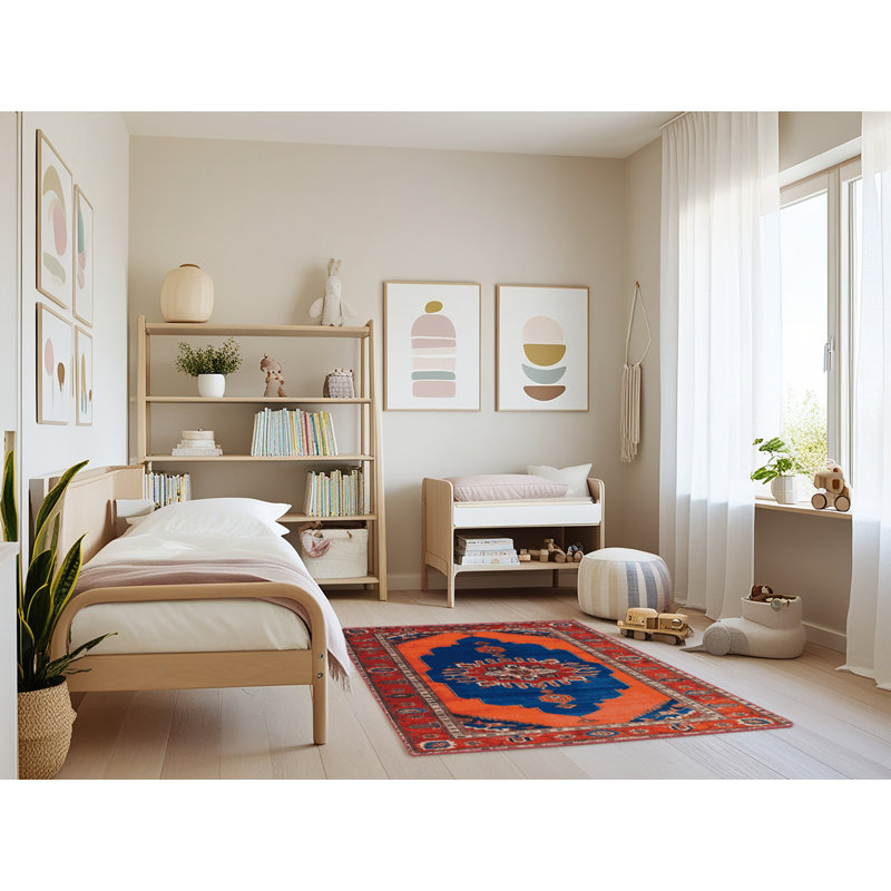Machine Washable Tabriz Brown Area Rug, Rectangulaire 3 pi x 5 pi