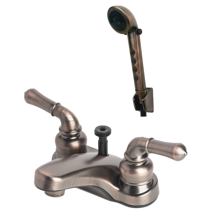2-handle Bathroom Faucet, Brushed Bronze
