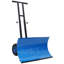 Dual-Bar Snow Shovel with Wheels, Adjustable Handle and 5-Position Blade for Driveways & Walkways-138218573-138218574