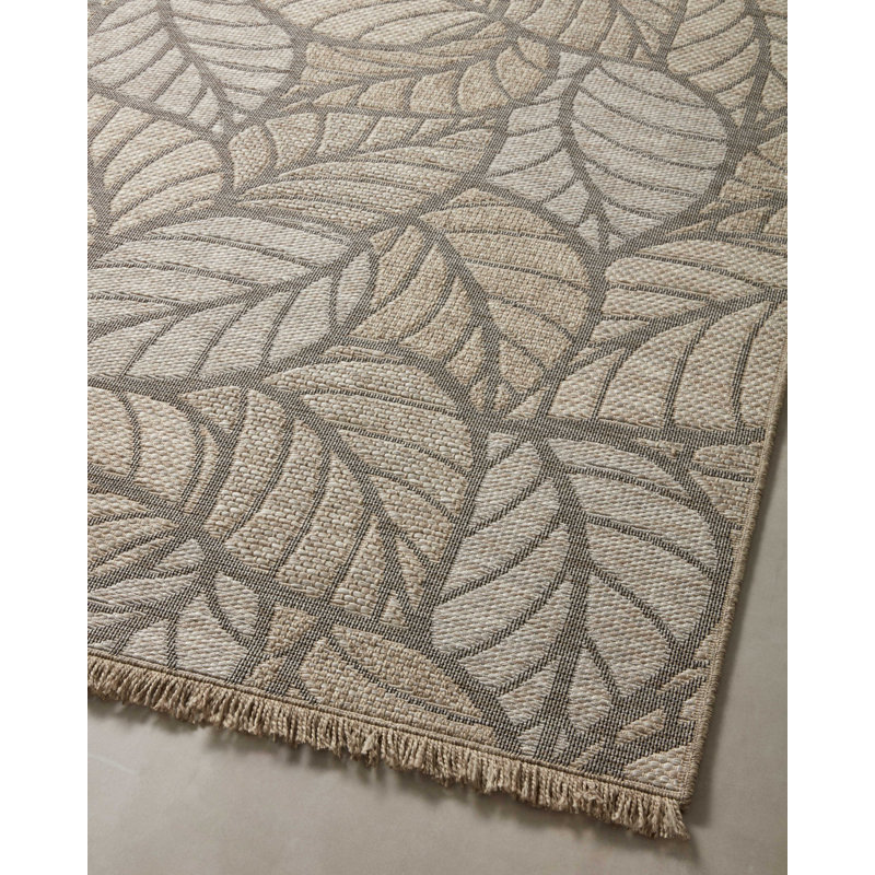 Tapis intérieur / extérieur naturel Loloi II Dawn, Rectangle 6 pi 4 po x 9 pi 2 po