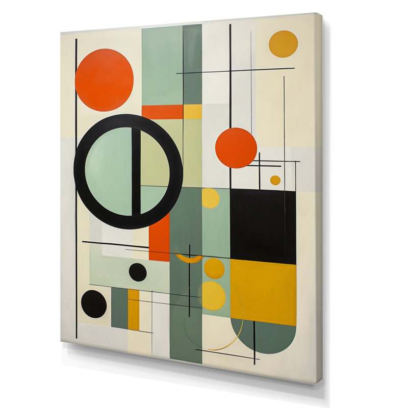 «Mid Century Century Mod Geometrics III» d'Iggo - reproduction sur toile, H 40 po x l 30 po x P 1,5 po, Toile tendue