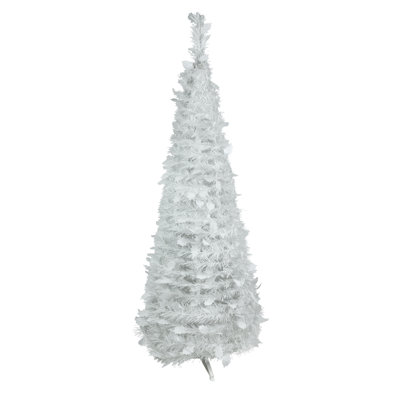 Arbre de Noël artificiel blanc 6 pi non éclairé