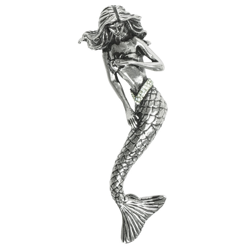 Coastal Living mermaid 3 inch center to center pull with swarovski crystals in finish Chalice