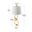 Lampe standard 25,2 po or / blanc