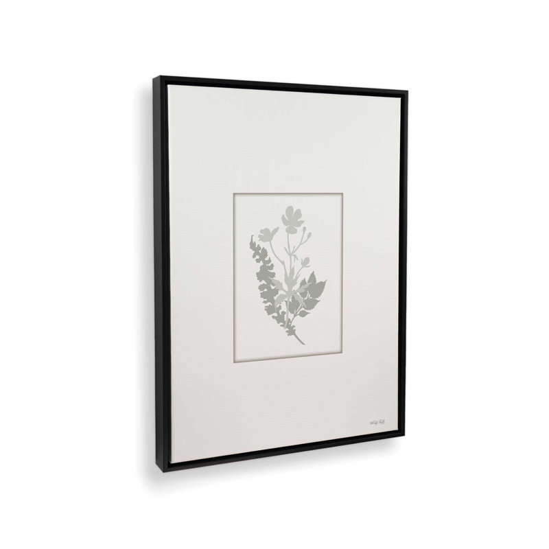 «Botanical Silhouette IV» par Cindy Jacobs, reproduction d'art, L 24 po x H 32 po, Toile avec cadre, Noir