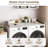 Washer Dryer Countertop 54"x27.5", Grey Laundry Topper with Edge & Non-Slip Pad-123949457