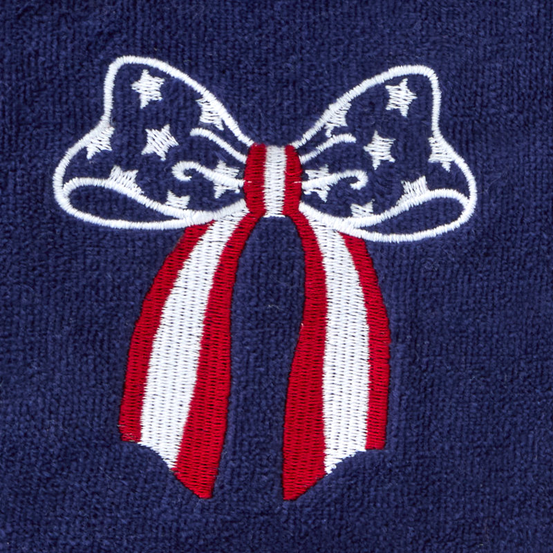 AMERICANA BOW EMB HAND-NAVY