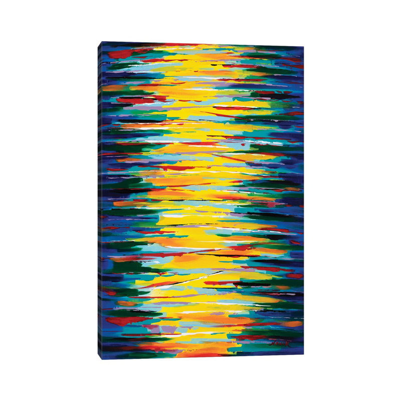 «Sun On The Water» - reproduction, Toile tendue, H 26 po x l 18 po x 1,5 po