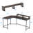 L-Shape Corner Writing Desk with with Monitor Stand-571814838