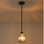 Mini luminaires suspendus modernes en cristal avec lustres réglables et luminaires suspendus inclinés à DEL avec petits cristaux en verre pour îlot de cuisine, salle de bain, salle à manger, couloir, bar 1 pièce (noir)