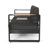 3 Seater With Aluminium Build And -Blocking Seat Covers, Black Rust- - Materials,