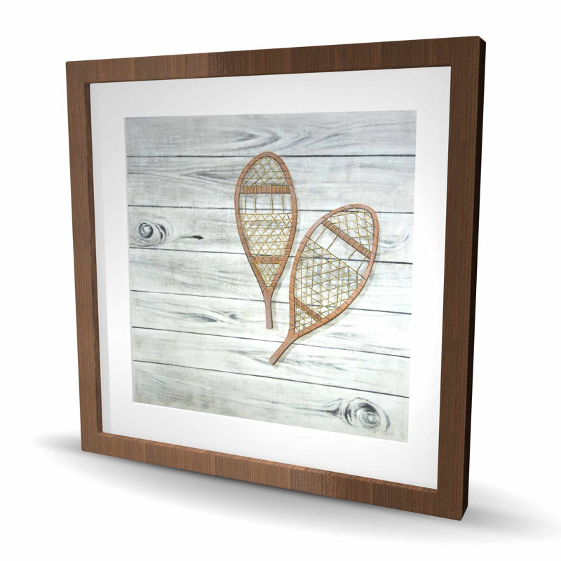 Imprimé mat encadré Snowshoes | Sports et jeux Décoration intérieure, Brun, H 24 po x l 24 po