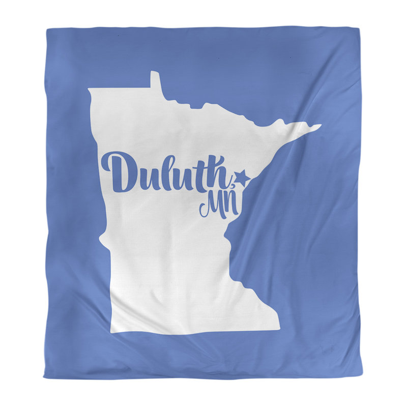 Ensemble de housse de couette duluth, Housse de couette simple TG, Bleu, Microfibre