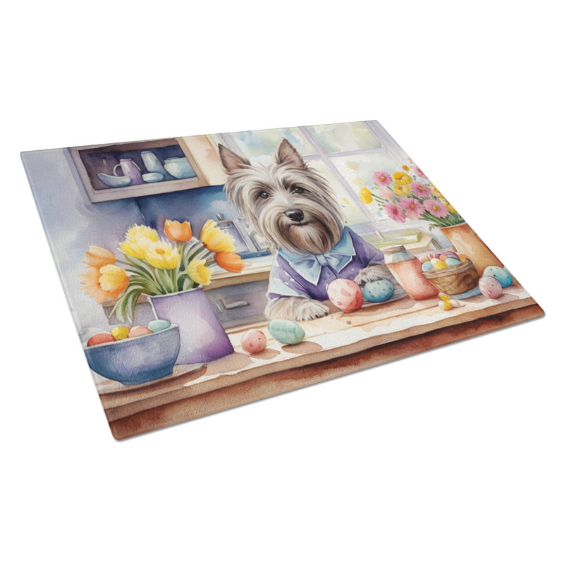Planche à découper en verre Decorating Skye Terrier
