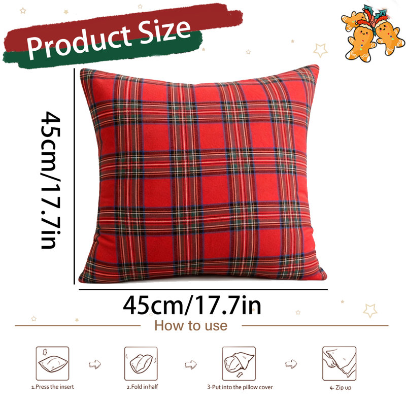 Ensemble de 4 housses de coussin Vintage Farmhouse Winter