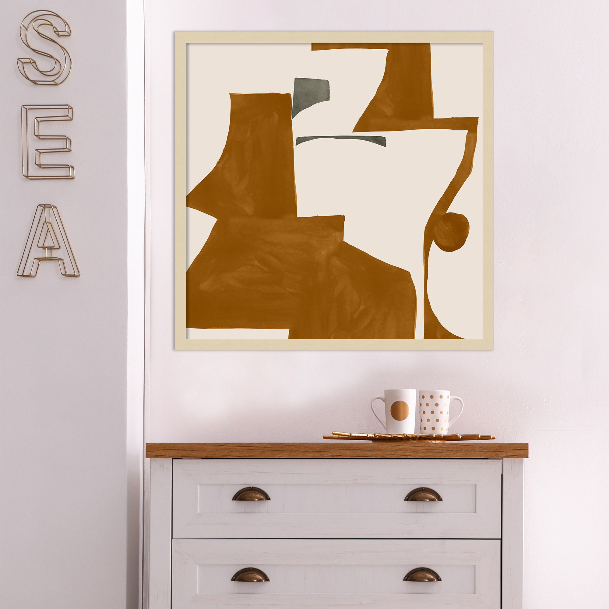 Forecast by Sozi, 25" H x 25" W x 1" D, Brown