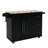 Kitchen Island With Spice Rack,Towel Rack And Extensible Solid Wood Table Top-15179884