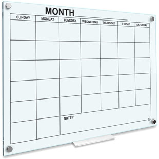 Wall Mounted Monthly Glass Calendar 34" x46"