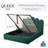 Chelsa Upholstered Hydraulic Storage Platform Bed with Velvet Palm Headboard-2003998115-2002991245