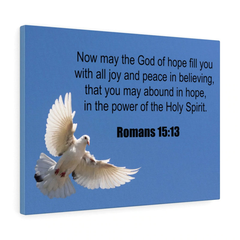 God Of Hope Romans 15:13 - Wrapped Canvas Print, 46cm H x 61cm W