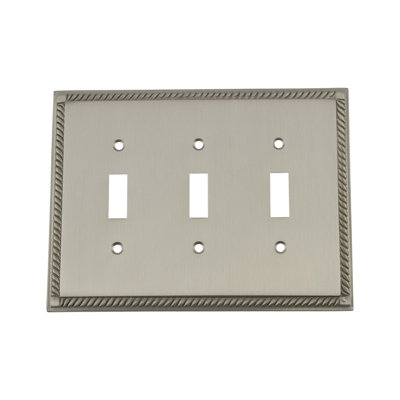 Rope 3-Gang Toggle Light Switch Wall Plate