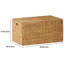 Panier de rangement avec couvercle Jom, jacinthe 27 po brun clair Jom-124811893