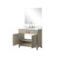 Meuble-lavabo gris en chêne gris L x P 22 po, comptoir en quartz blanc, miroir 34 po, robinet agréable P 36 po 22 po avec miroir 34 po et robinet inclus