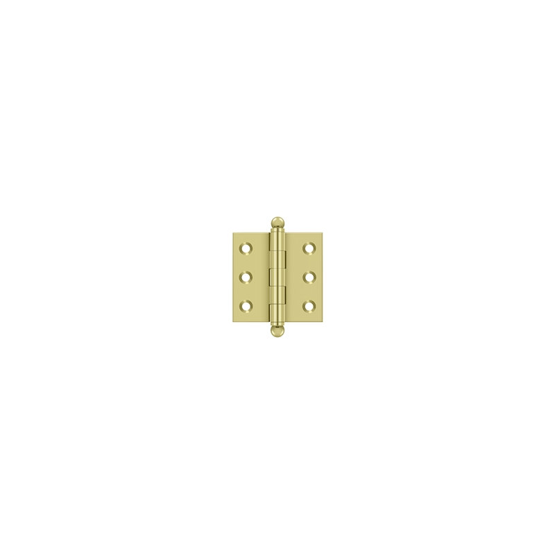 Deltana CH2020U26D 2" x 2" Hinge, w/ Ball Tips in Brushed Chrome Pair, Polished Brass