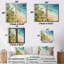«Pastel Color Coastal Beach Scene Paradise - Coastal Beach, impressions sur toile, ensemble d'art mural vert bord de mer, lot de 2-257505741-257505740-257505717