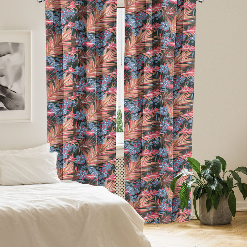 Semi Sheer Curtain Pair, 56" W x 63" L