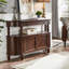 Console demi-cercle en bois massif brun noisette-718113908