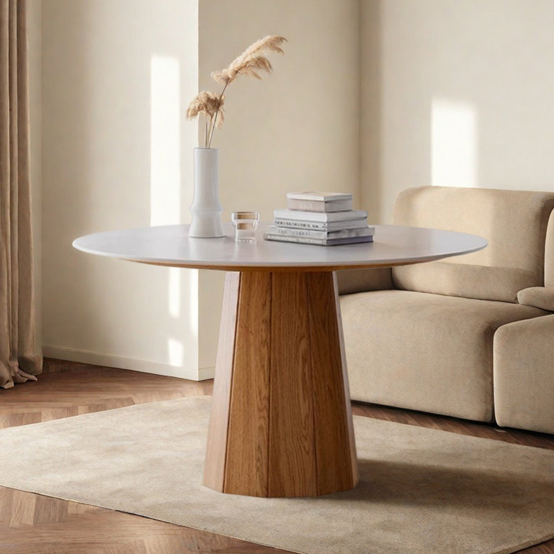 Table ronde simple et rétro, H 29,52 po x L 51,18 po x l 51,18 po