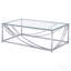 Ensemble de table basse et de table de bout 2 pièces en chrome