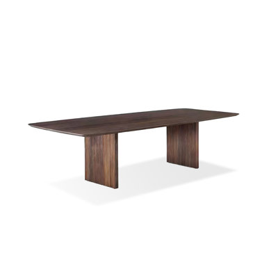 Solid Pine Wood Dining Table - Spacious Surface with Rounded Edges