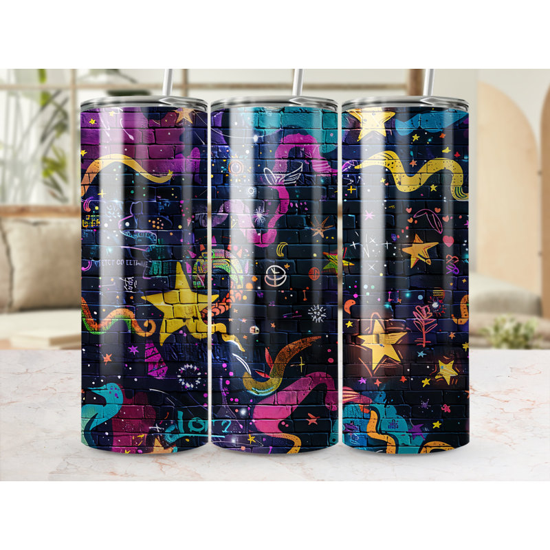 Choose Handmade Tumblers 591ml Vacuum Insulated Stainless Steel (18/8) Travel Tumbler with Straw
