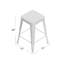 Tabouret de bar 24 po en métal à assise en bois-1061833868-1061833904