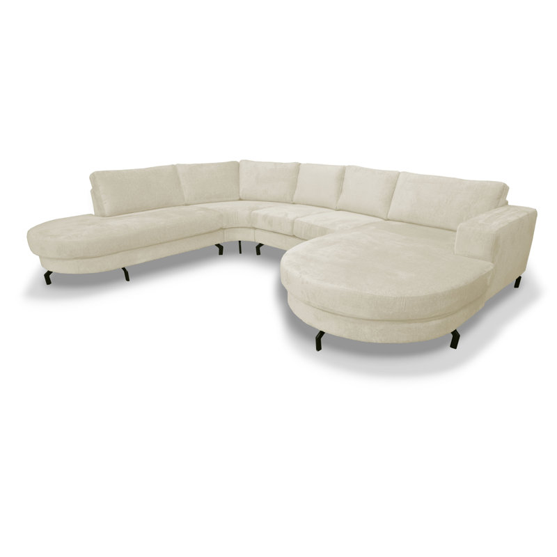 6 Seater Corner Sofa , Left Hand Facing, Cream